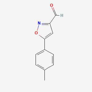 Chemical structure of 5-(p-Tolyl)isoxazole-3-carboxaldehyde