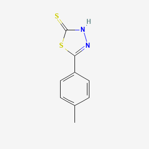 Chemical structure of 5-(p-Tolyl)-1,3,4-thiadiazole-2(3H)-thione