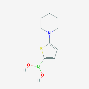 Chemical structure of 5-(Piperidino)thiophene-2-boronic acid