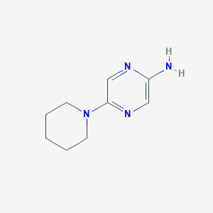 Chemical structure of 5-(piperidin-1-yl)pyrazin-2-aMine