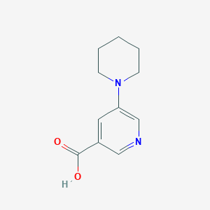 Chemical structure of 5-(Piperidin-1-yl)nicotinic acid