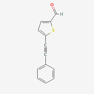 Chemical structure of 5-(Phenylethynyl)thiophene-2-carbaldehyde