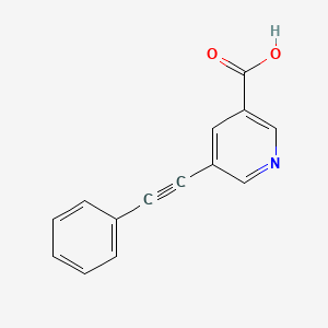 Chemical structure of 5-(Phenylethynyl)nicotinic acid