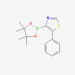 Chemical structure of 5-(Phenyl)thiazole-4-boronic acid pinacol ester