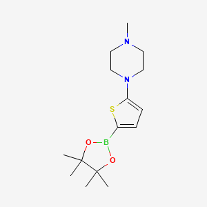 Chemical structure of 5-(N-Methylpiperazin-1-yl)thiophene-2-boronic acid pinacol ester