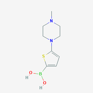 Chemical structure of 5-(N-Methylpiperazin-1-yl)thiophene-2-boronic acid