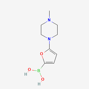 Chemical structure of 5-(N-Methylpiperazin-1-yl)furan-2-boronic acid