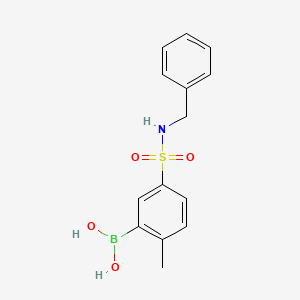 Chemical structure of N-Benzyl 3-borono-4-methylbenzenesulfonamide
