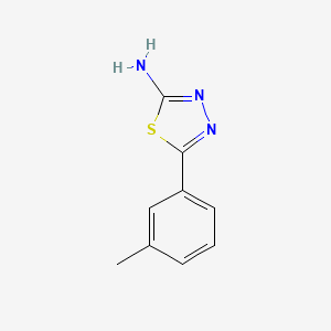 Chemical structure of 5-(m-tolyl)-1,3,4-Thiadiazol-2-amine