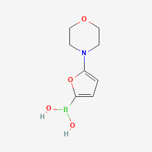 Chemical structure of 5-(Morpholino)furan-2-boronic acid