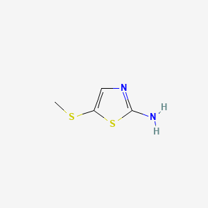 Chemical structure of 5-(Methylthio)thiazol-2-amine