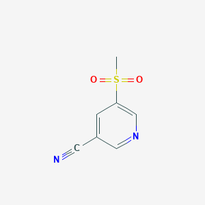 Chemical structure of 5-(Methylsulfonyl)nicotinonitrile