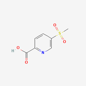 Chemical structure of 5-(Methylsulfonyl)-2-pyridinecarboxylic Acid