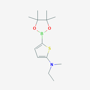 Chemical structure of 5-(Methylethylamino)thiophene-2-boronic acid pinacol ester
