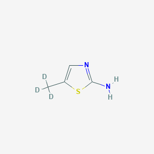 Chemical structure of 5-(methyl-d3)thiazol-2-amine