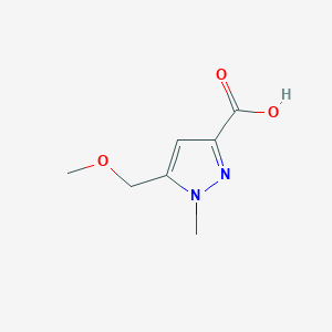 Chemical structure of 5-(Methoxymethyl)-1-methyl-1H-pyrazole-3-carboxylic acid