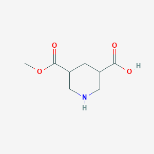 Chemical structure of 5-(Methoxycarbonyl)piperidine-3-carboxylic acid