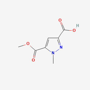 Chemical structure of 5-(METHOXYCARBONYL)-1-METHYL-1H-PYRAZOLE-3-CARBOXYLIC ACID