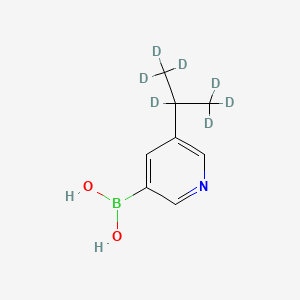 Chemical structure of 5-(iso-Propyl-d7)-pyridine-3-boronic acid