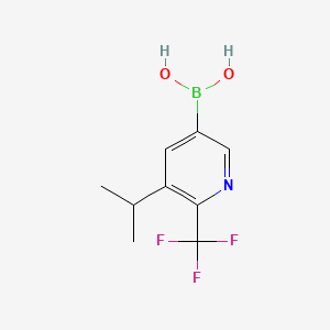 Chemical structure of 5-(iso-Propyl)-6-trifluoromethylpyridine-3-boronic acid