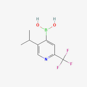 Chemical structure of 5-(ISO-PROPYL)-2-TRIFLUOROMETHYLPYRIDINE-4-BORONIC ACID