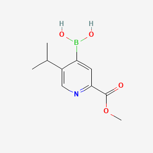 Chemical structure of 5-(iso-Propyl)-2-(methoxycarbonyl)pyridine-4-boronic acid