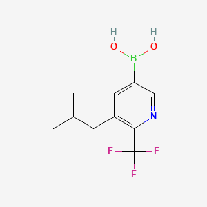 Chemical structure of 5-(iso-Butyl)-6-trifluoromethylpyridine-3-boronic acid