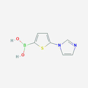 Chemical structure of 5-(Imidazol-1-yl)thiophene-2-boronic acid