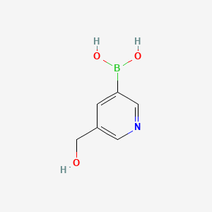 Chemical structure of 5-(Hydroxymethyl)pyridine-3-boronic Acid