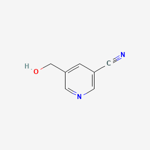 Chemical structure of 5-(Hydroxymethyl)nicotinonitrile