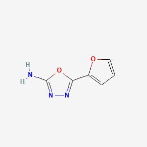 Chemical structure of 5-(Furan-2-yl)-1,3,4-oxadiazol-2-amine