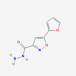 Chemical structure of 5-(2-Furyl)isoxazole-3-carbohydrazide