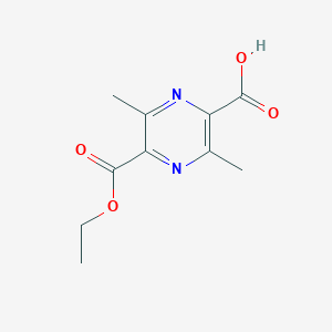 Chemical structure of 5-(Ethoxycarbonyl)-3,6-dimethylpyrazine-2-carboxylic acid