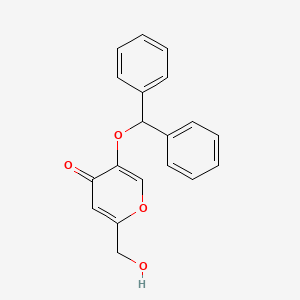 Chemical structure of 5-(benzhydryloxy)-2-(hydroxymethyl)-4H-pyran-4-one