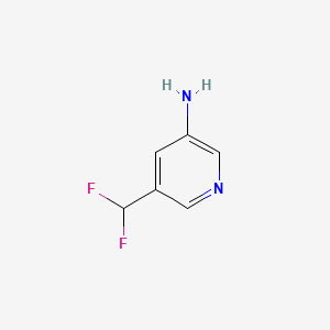 Chemical structure of 5-(Difluoromethyl)pyridin-3-amine