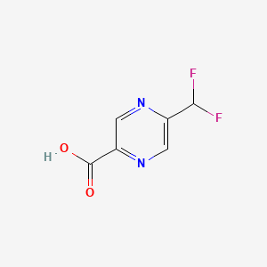Chemical structure of 5-Difluoromethympyrazine-2-carboxylic acid