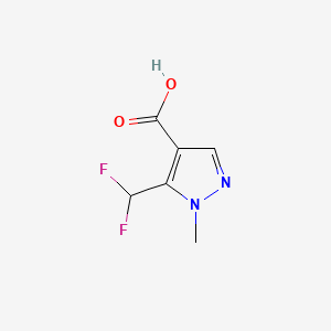 Chemical structure of 5-(Difluoromethyl)-1-methyl-1H-pyrazole-4-carboxylic acid