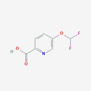 Chemical structure of 5-(Difluoromethoxy)picolinic acid