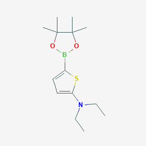 Chemical structure of 5-(Diethylamino)thiophene-2-boronic acid pinacol ester