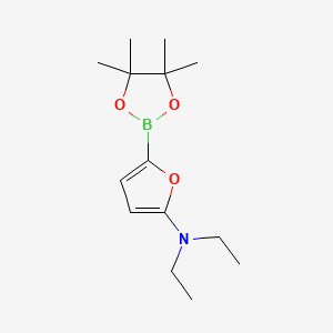 Chemical structure of 5-(Diethylamino)furan-2-boronic acid pinacol ester