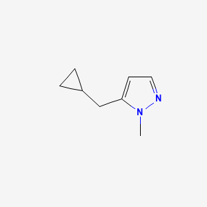 Chemical structure of 5-(cyclopropylmethyl)-1-methyl-1H-pyrazole
