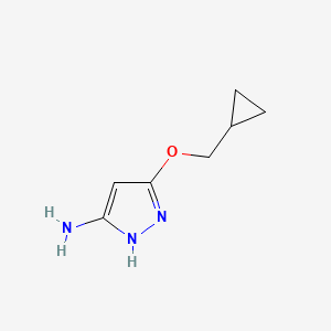 Chemical structure of 5-(Cyclopropylmethoxy)-1H-pyrazol-3-amine
