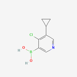 Chemical structure of 5-(cyclopropyl)-4-chloropyridine-3-boronic acid