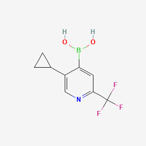 Chemical structure of 5-(CYCLOPROPYL)-2-TRIFLUOROMETHYLPYRIDINE-4-BORONIC ACID