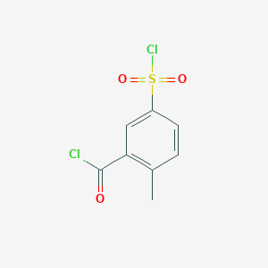 Chemical structure of 5-(Chlorosulfonyl)-2-methylbenzoyl chloride