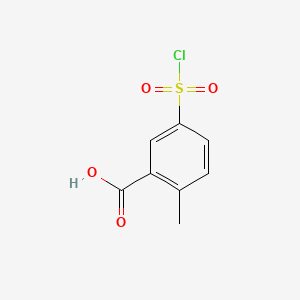 Chemical structure of 5-(Chlorosulfonyl)-2-methylbenzoic acid
