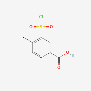 Chemical structure of 5-(Chlorosulfonyl)-2,4-dimethylbenzoic acid