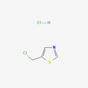 Chemical structure of 5-(chloromethyl)thiazole hydrochloride