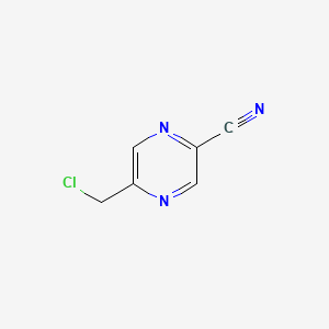 Chemical structure of 5-(Chloromethyl)pyrazine-2-carbonitrile