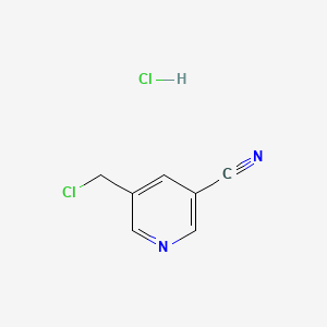 Chemical structure of 5-(Chloromethyl)nicotinonitrile hydrochloride